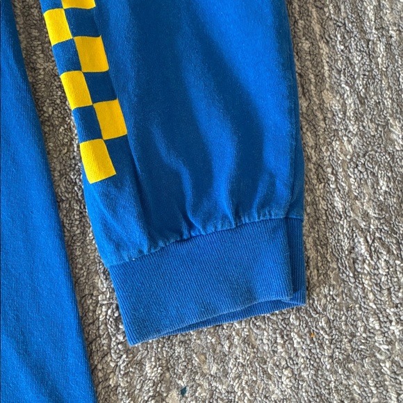 VANS Vintage Rare Blue Skateboarding Sz L Mens Long Sleeve Shirt Checkered - Picture 3 of 4